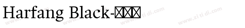 Harfang Black字体转换